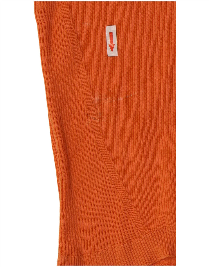Marks & Spencer Damen Poloshirt UK 16 Large Orange Baumwolle