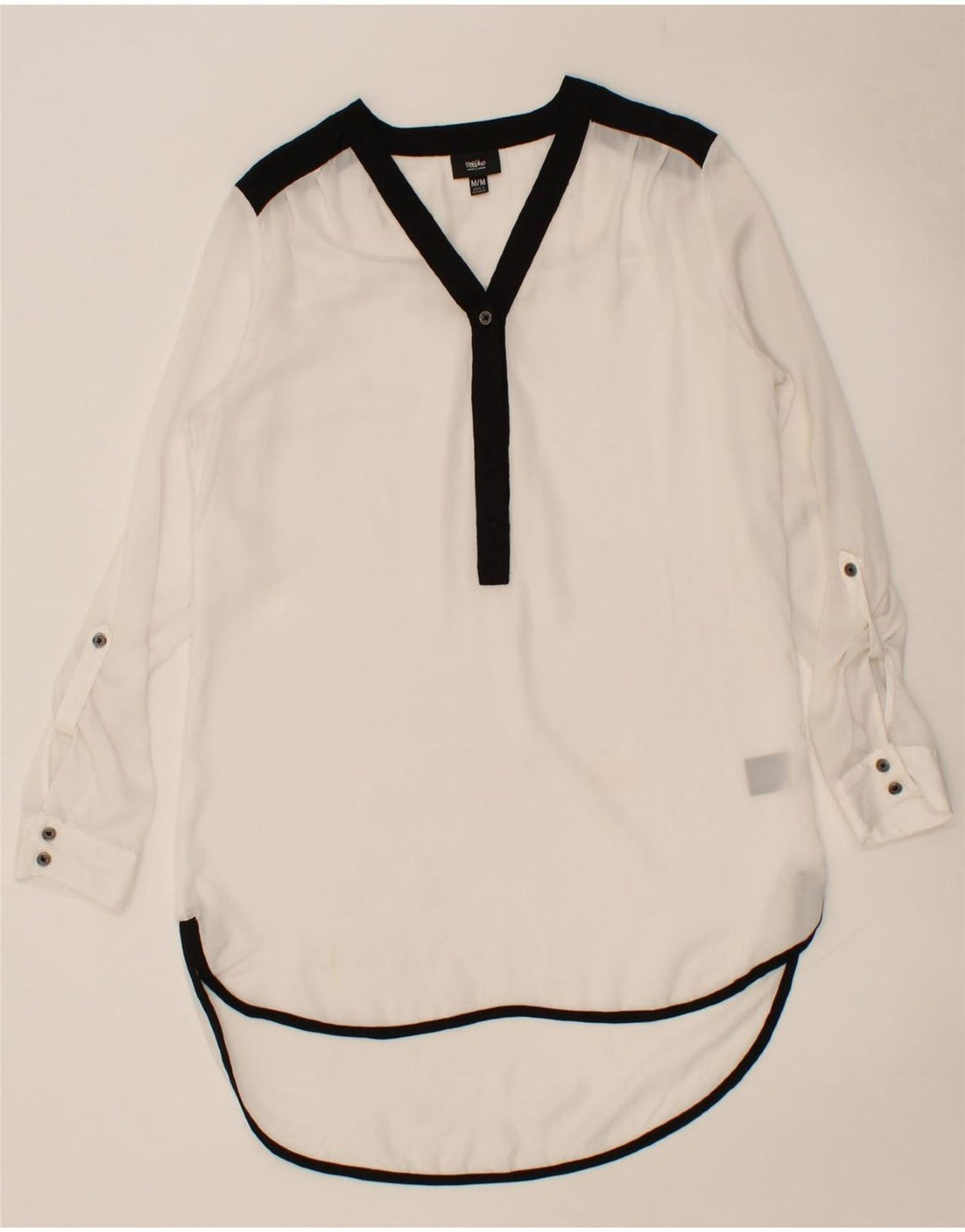 MOSSIMO Womens See Through Pullover Shirt Dress UK 14 Medium White Vintage Mossimo and Second-Hand Mossimo from Messina Hembry 