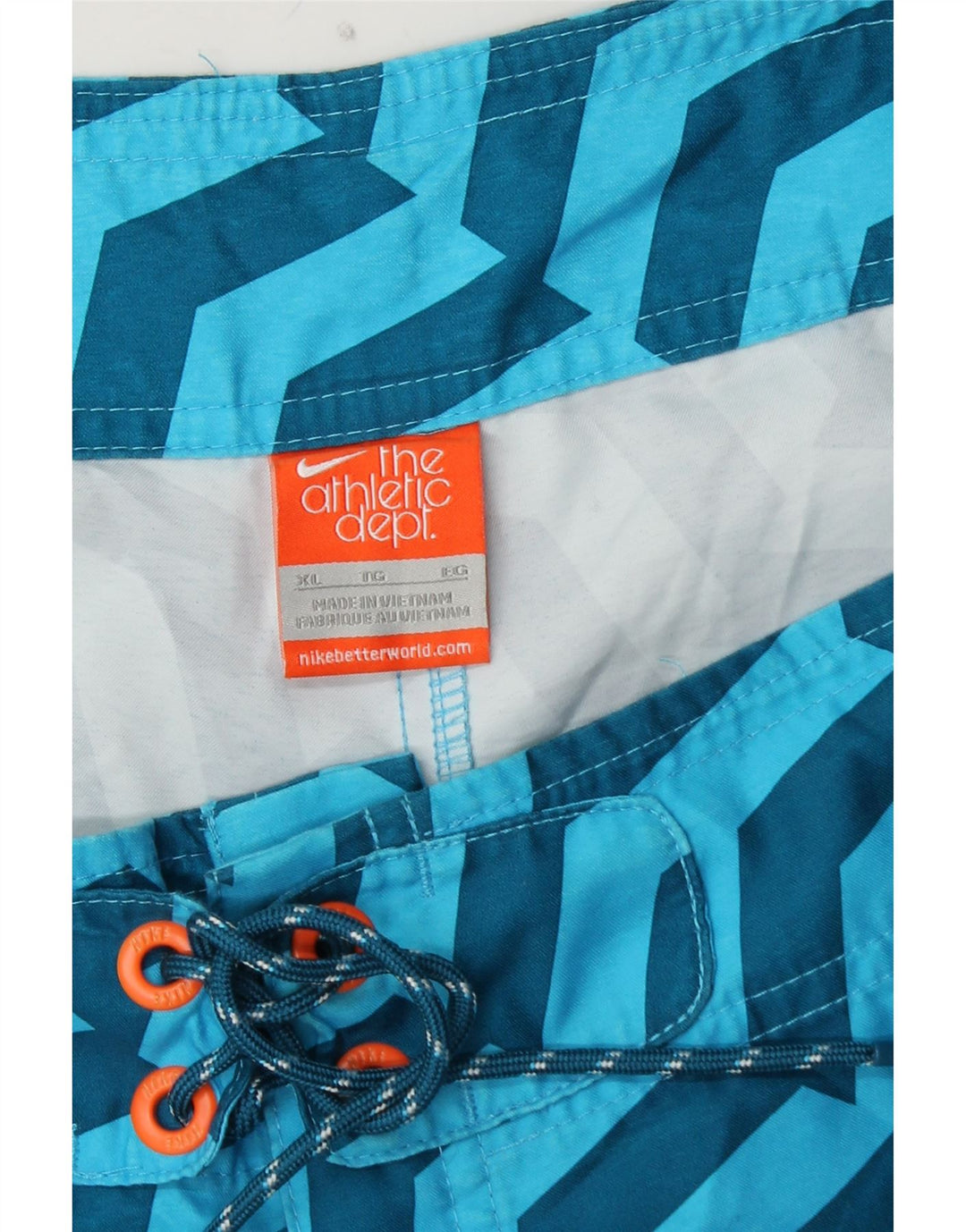 ADIDAS Herren Badeshorts XL Blau Geometrisch Polyester