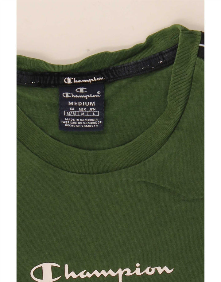 Champion Herren-T-Shirt mit Grafik, Mittelgrün, Farbblock