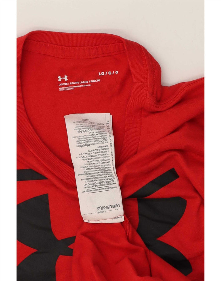 Under Armour Herren-T-Shirt mit Grafik, Größe L, aus roter Baumwolle