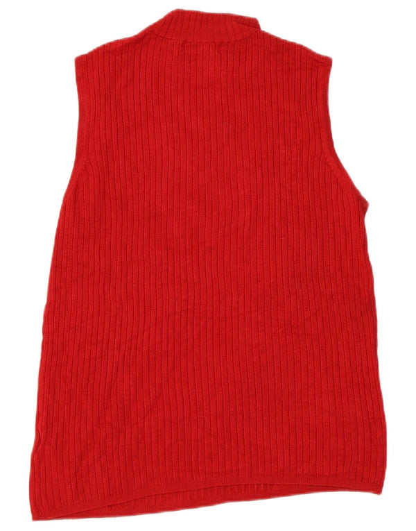Marks & Spencer Damen Weste Tank Top UK 12 Mittelrote Viskose