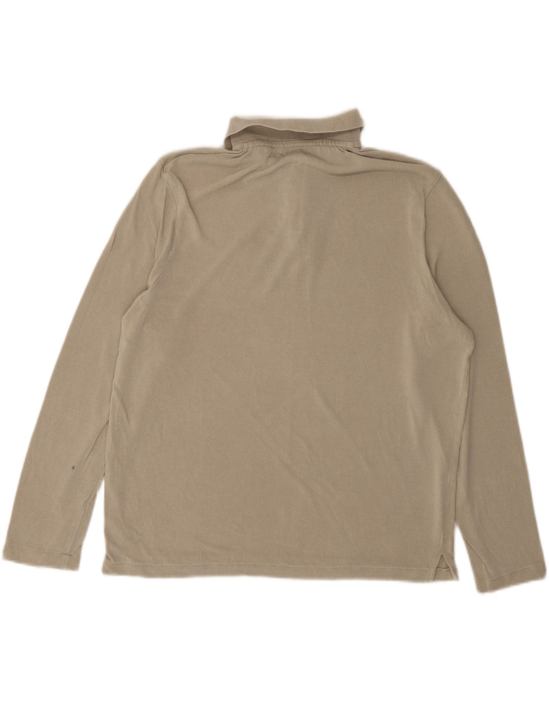Zara Herren Langarm-Poloshirt Mittelgrau
