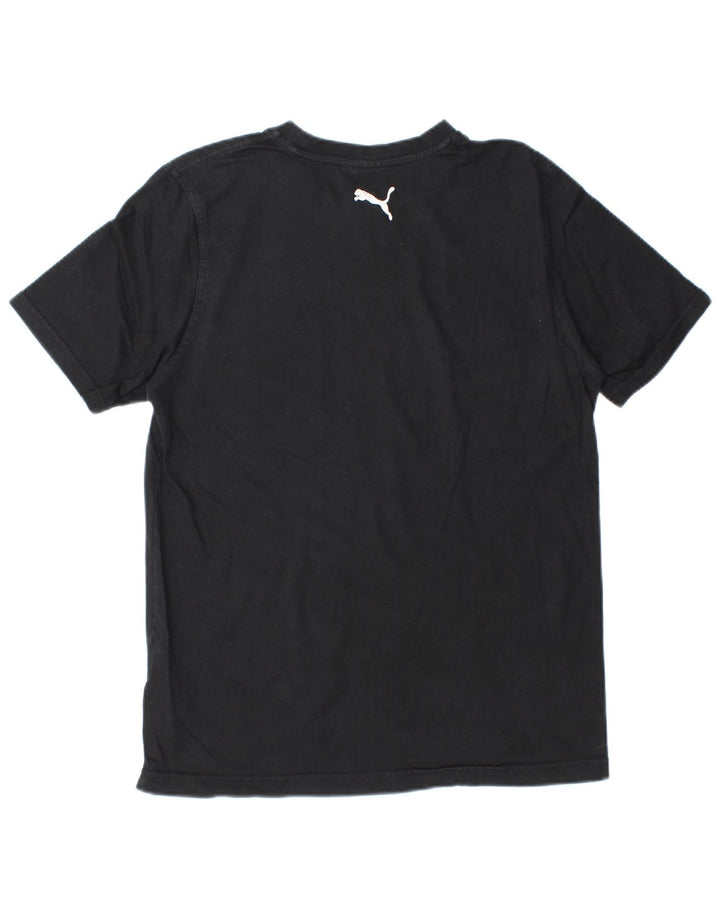PUMA Herren Grafik T-Shirt Top Medium Schwarz Baumwolle