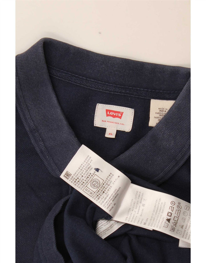 Levi's Herren-Poloshirt XL aus marineblauer Baumwolle
