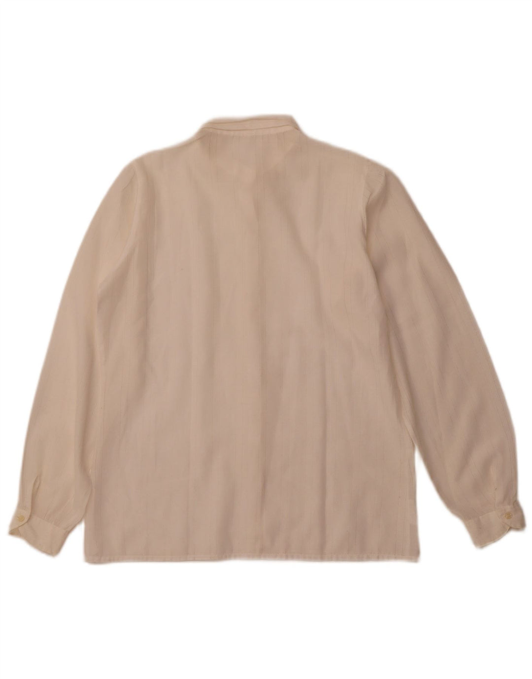 VINTAGE Damen Hemdbluse IT 42 Mittelweiß gestreift