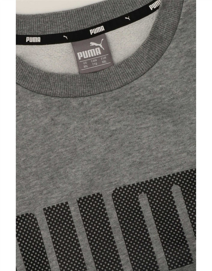Puma Herren Graphic Sweatshirt Pullover 2XL Grau meliert