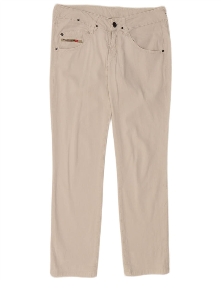 DIESEL Damen Slim Freizeithose W28 L27 Weiße Baumwolle