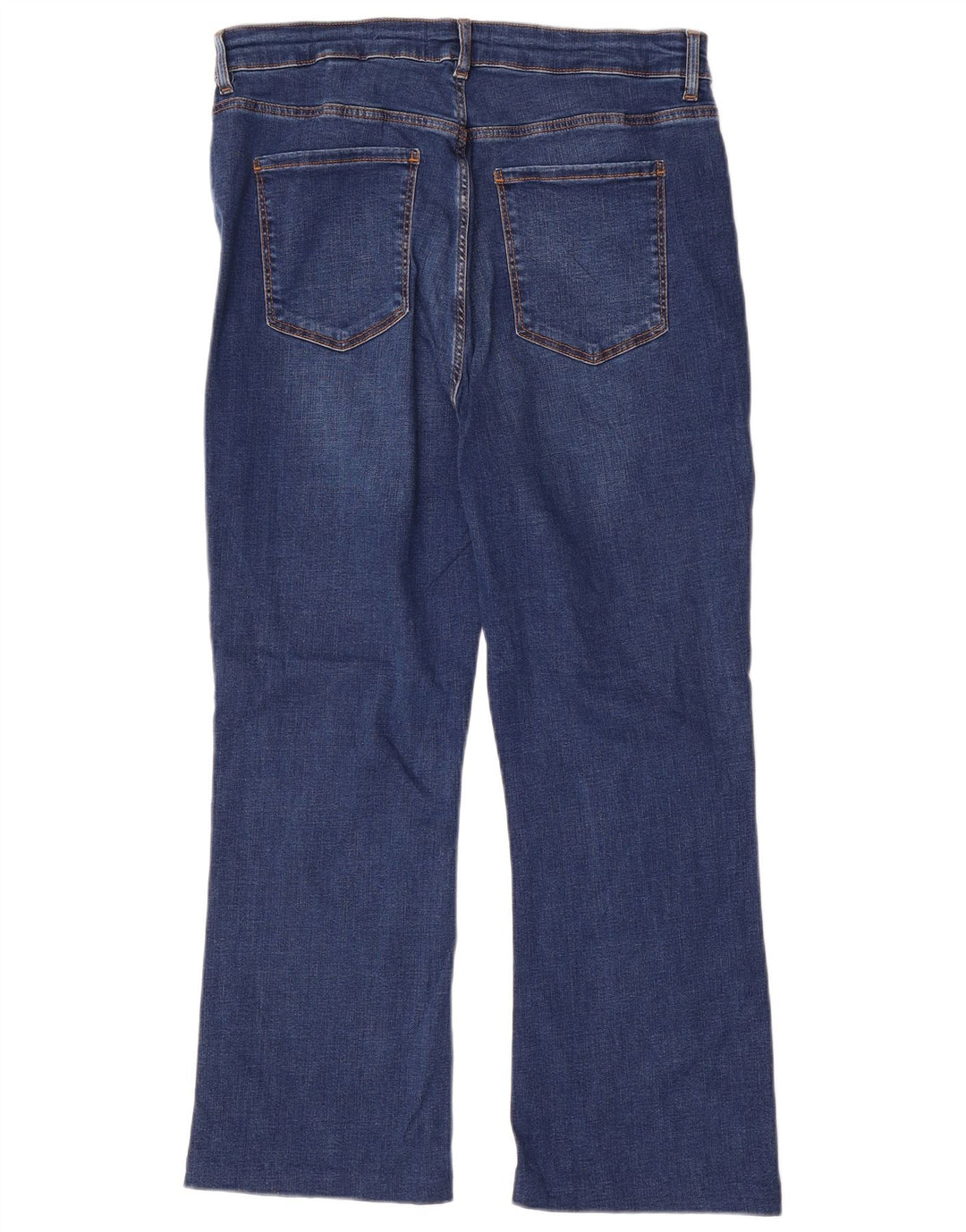 Marks & Spencer Damen Crop Slim Flared Jeans UK 16 Large W32 L25 Blau