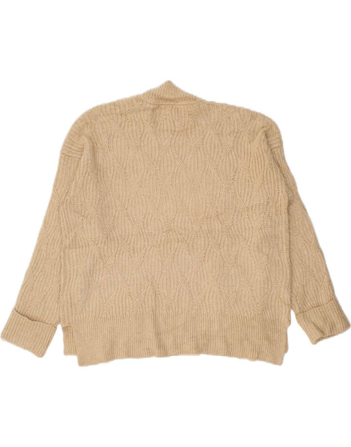 FAT FACE Womens Oversized Turtle Neck Jumper Sweater UK 12 Medium  Beige Vintage Fat Face and Second-Hand Fat Face from Messina Hembry 