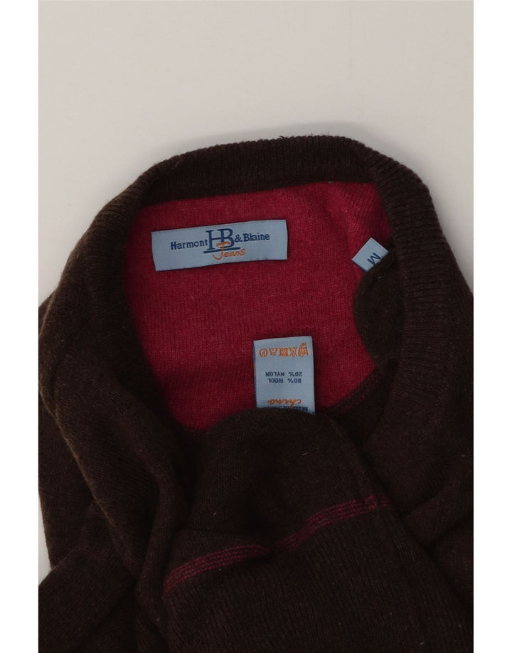 Harmont & Blaine Herren-Pullover mit Rundhalsausschnitt, mittelbraune Wolle