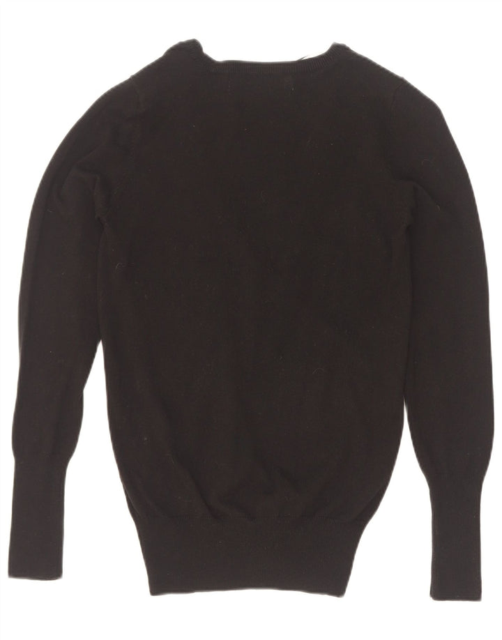 Zara Damen Strickjacke UK 12 Medium Schwarz