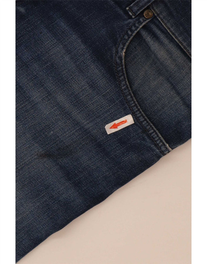 Hugo Boss Herren Straight Jeans W34 L32 Blaue Baumwolle
