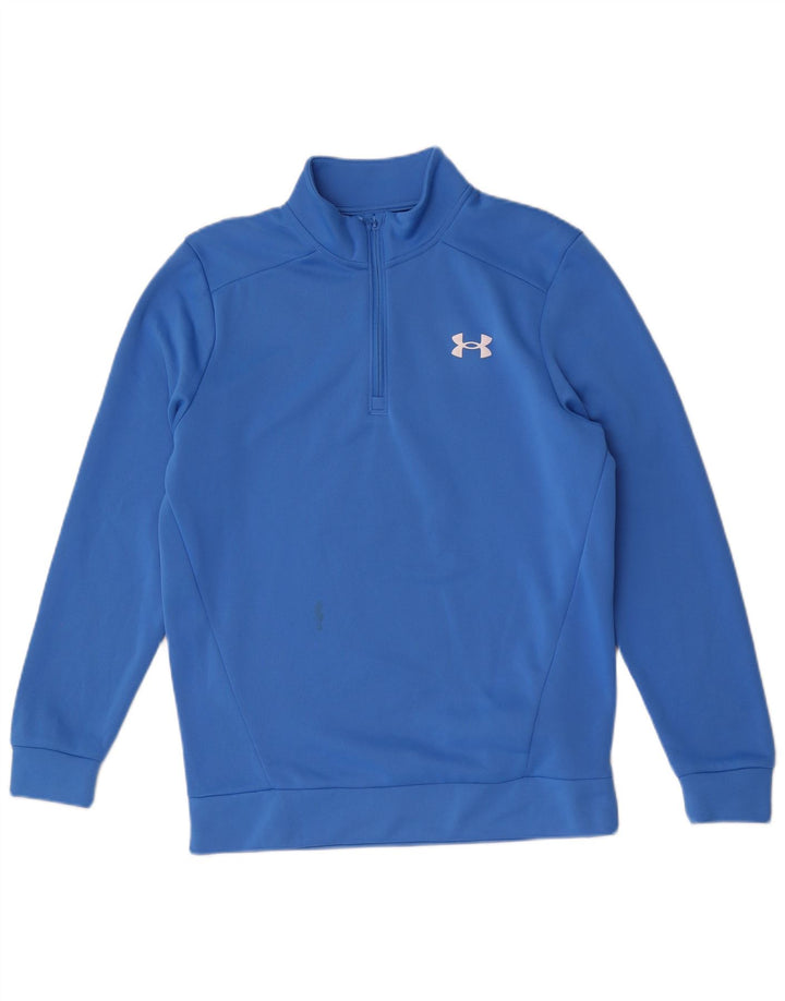 Under Armour Herren-Sweatshirt mit Reißverschluss am Hals, klein, blau, Polyester