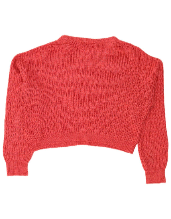 Topshop Womens Loose Fit Crop Crew Neck Pullover Pullover UK 10 Small Rot