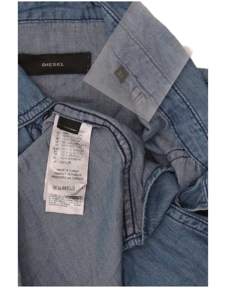 Diesel Herren Jeanshemd XL, blaue Baumwolle