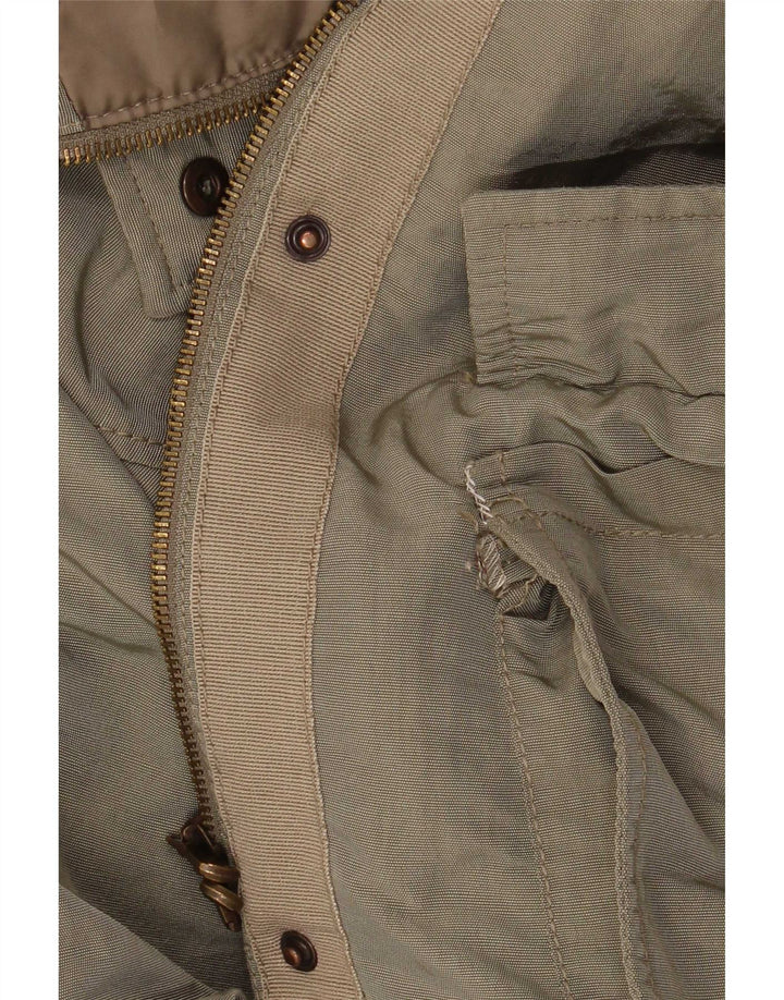 Marella Damen-Kapuzen-Übergröße, gepolsterter Mantel, Größe S, Khaki, Polyamid