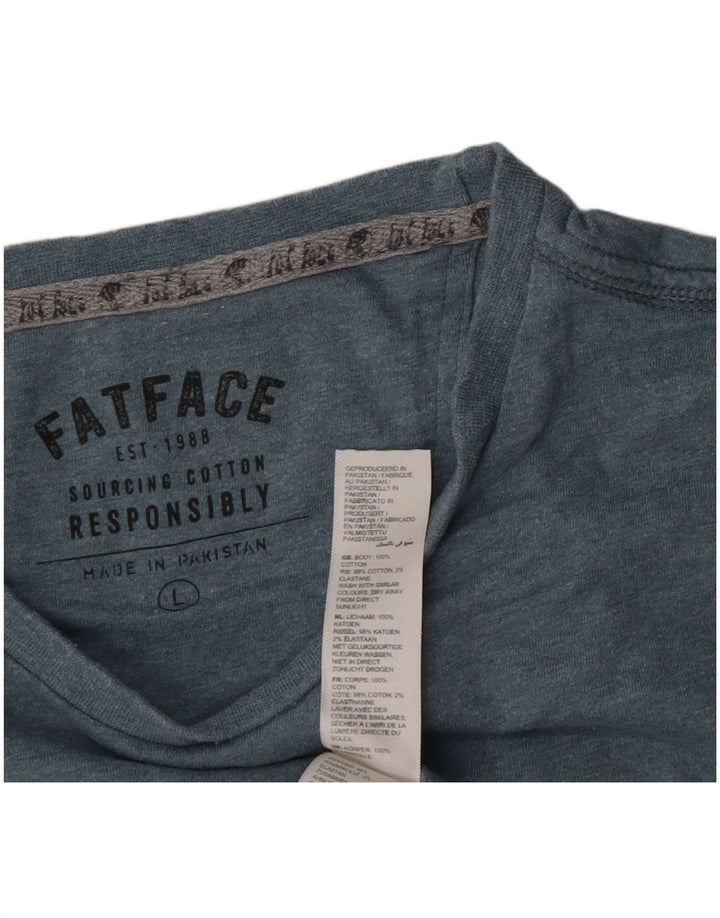 Fat Face Herren T-Shirt Top Large Grün Baumwolle