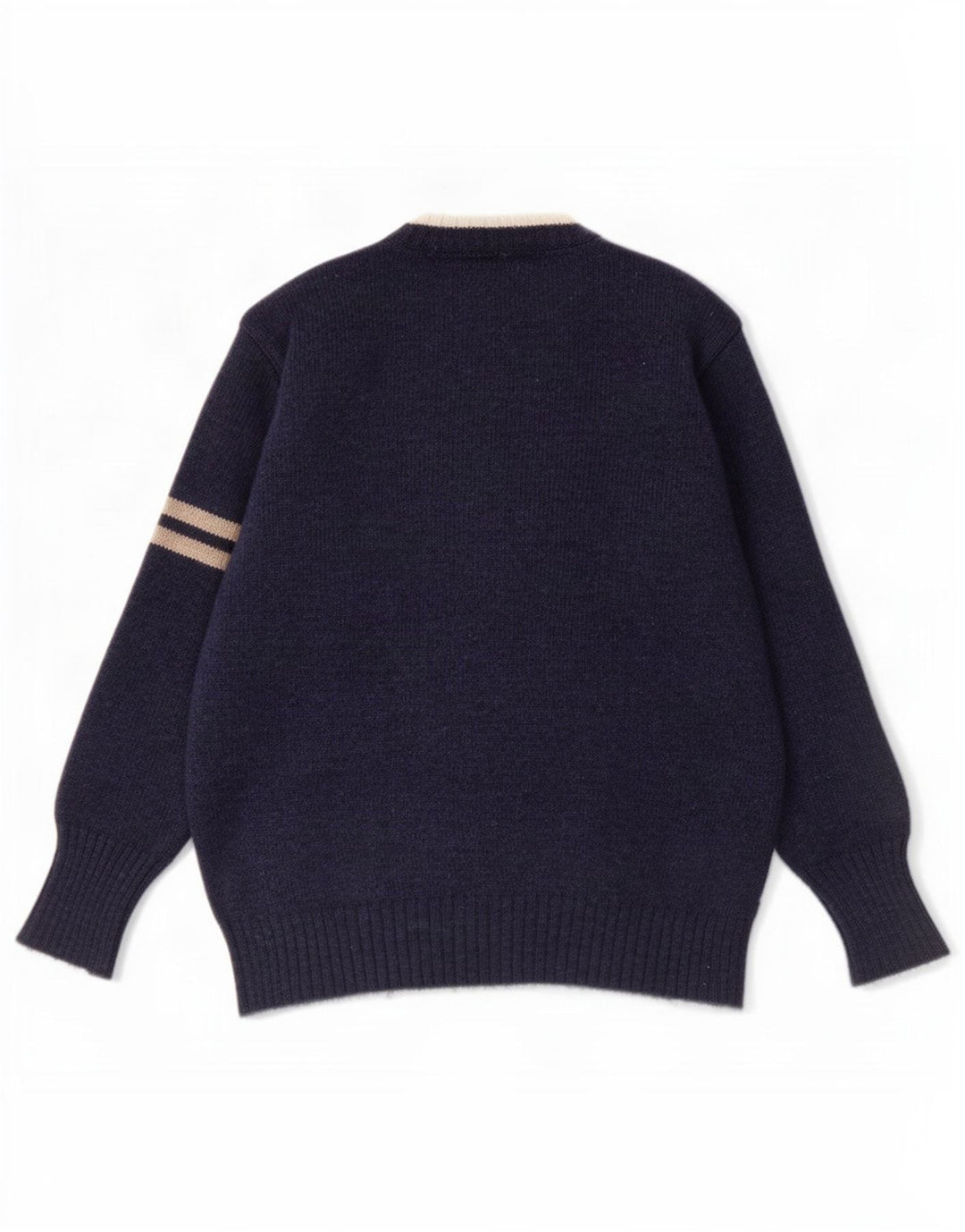 Woolrich Herren-Pullover mit V-Ausschnitt, 2XL, marineblau, gestreift, Wolle