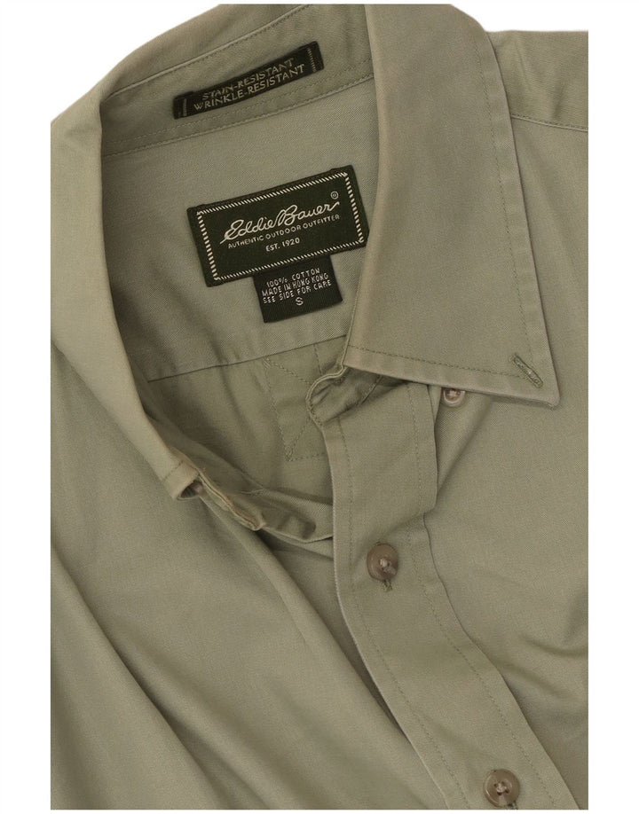 Eddie Bauer Herrenhemd, klein, grüne Baumwolle