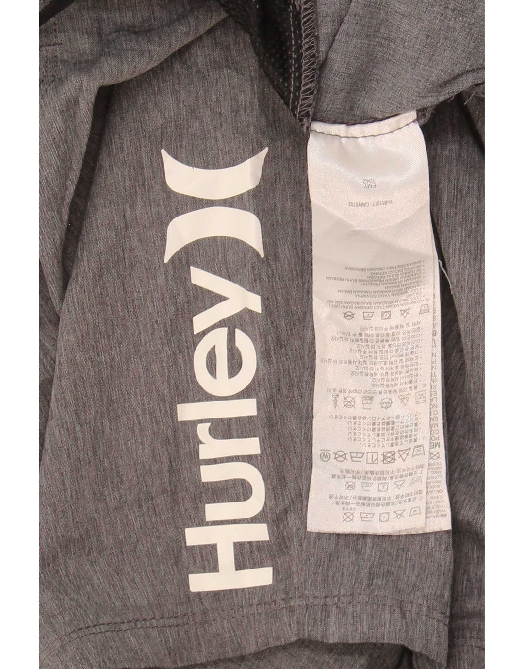 Hurley Herren-Sportshorts mit Grafik, Größe S, grau geflecktes Polyester