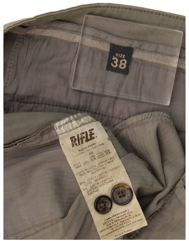 RIFLE Slim Chino-Hose für Herren, W38, L33, graue Baumwolle