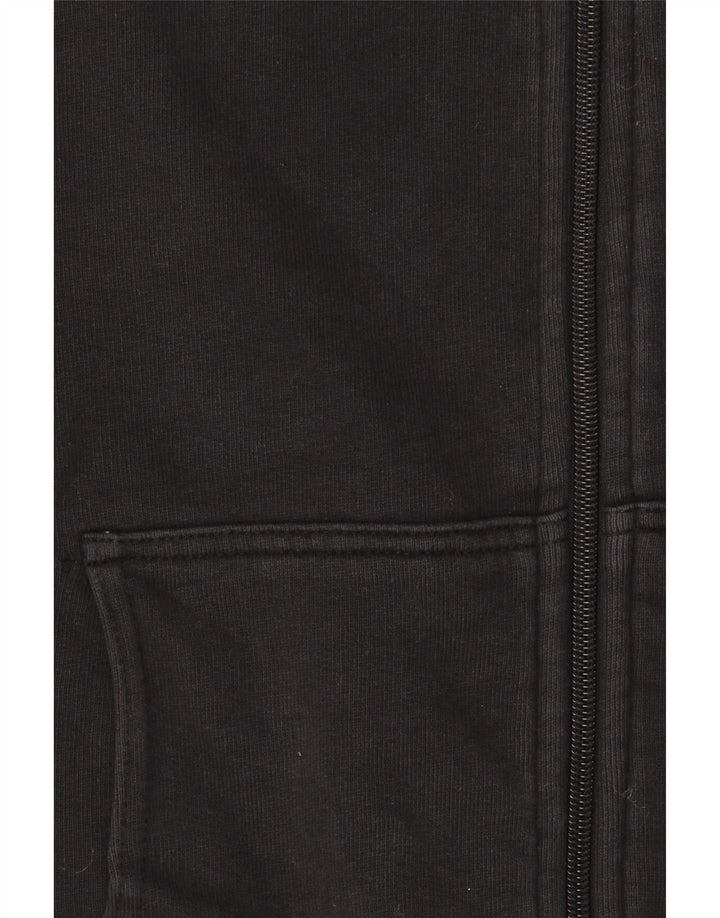 Fila Herren-Kapuzenpullover mit grafischem Reißverschluss, groß, aus schwarzer Baumwolle