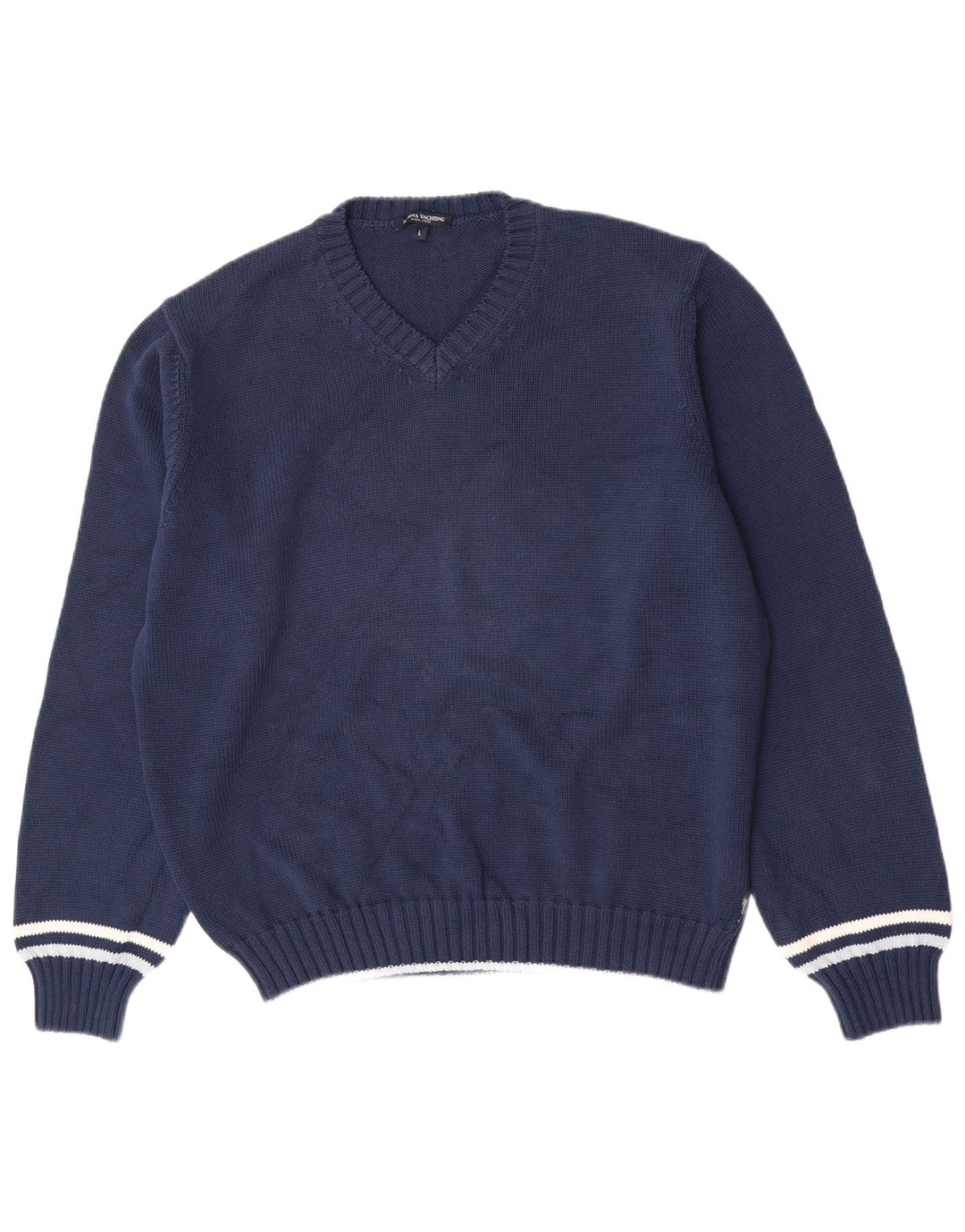 Marina Yachting Herren-Pullover mit V-Ausschnitt, Größe L, Marineblau