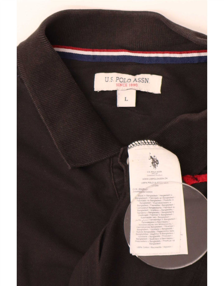 U.S. Polo Assn. Herrenhemd, groß, aus schwarzer Baumwolle