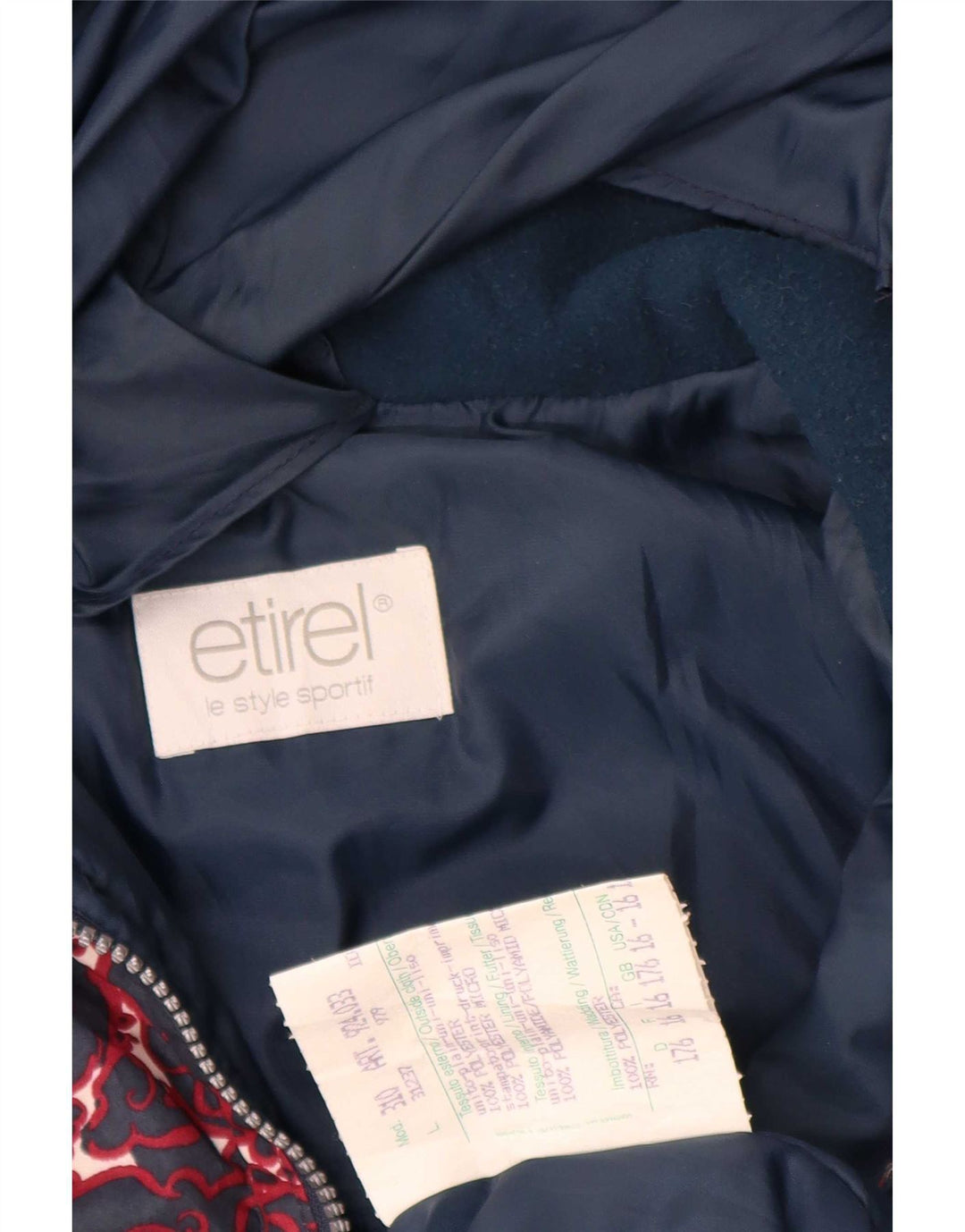 Etirel Jungen-Anorakjacke mit lockerer Passform und abstraktem Muster, 15–16 Jahre, Marineblau