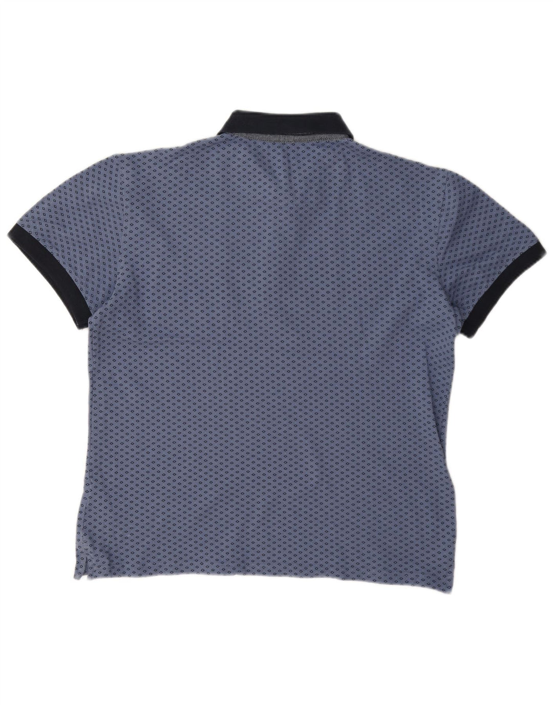 Gas Herren-Poloshirt, groß, blau, geometrisch, Baumwolle