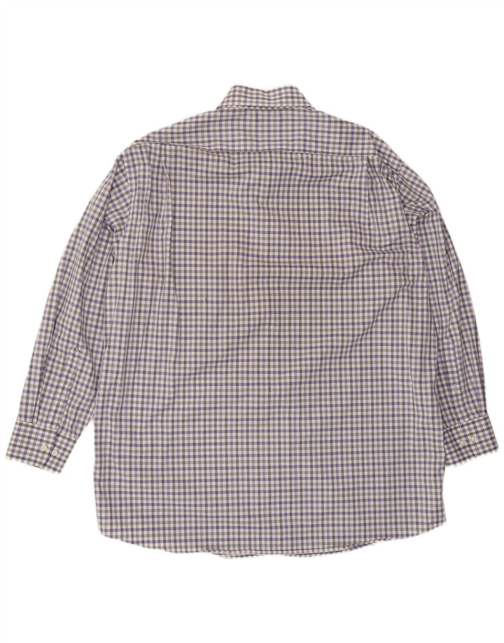 Tommy Hilfiger Herren-Hemd mit normaler Passform, Größe 17 XL, blauer Gingham