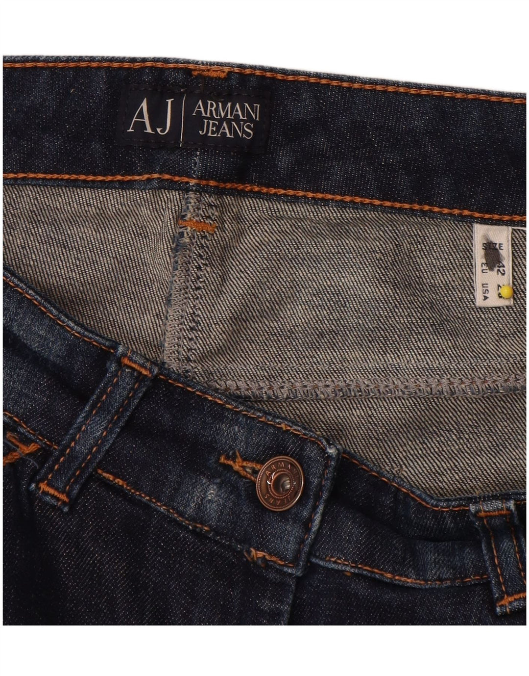 Armani Damen Bootcut Jeans W28 L31 Marineblau