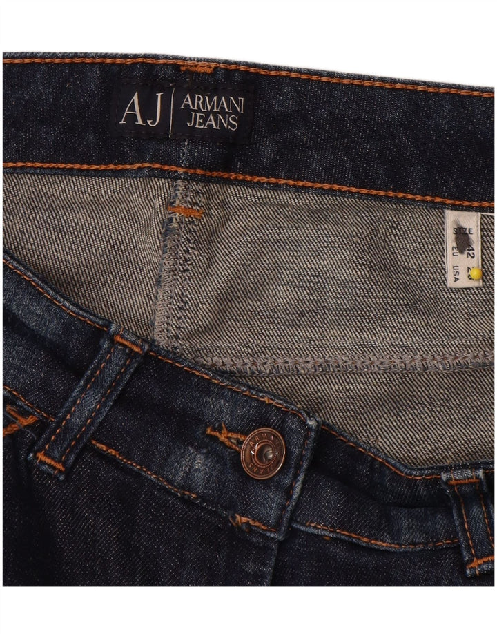 Armani Damen Bootcut Jeans W28 L31 Marineblau