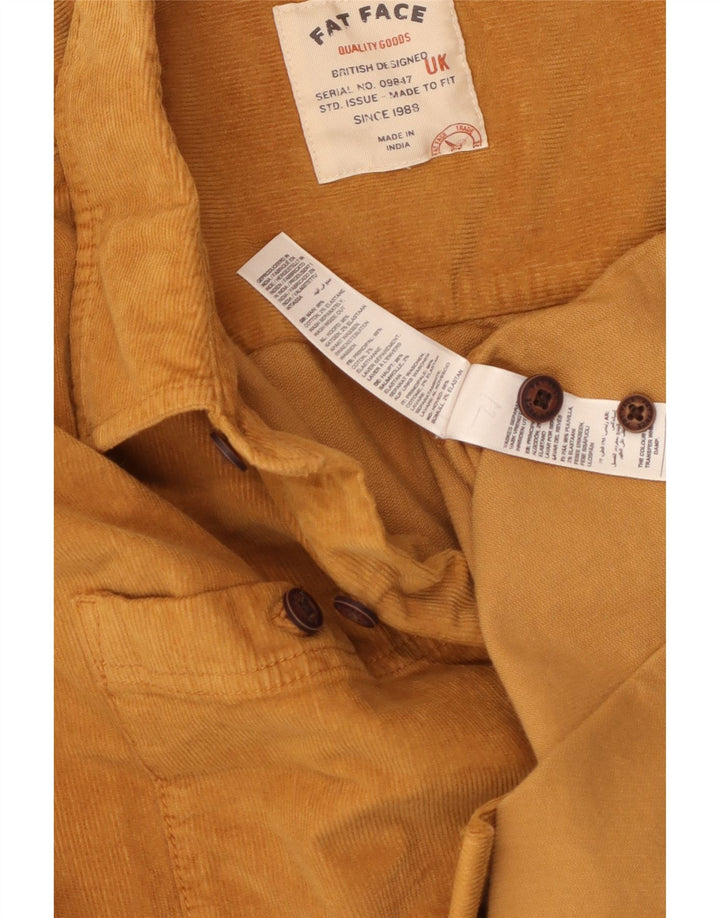 FAT FACE Herren-Cordhemd, groß, beige Baumwolle