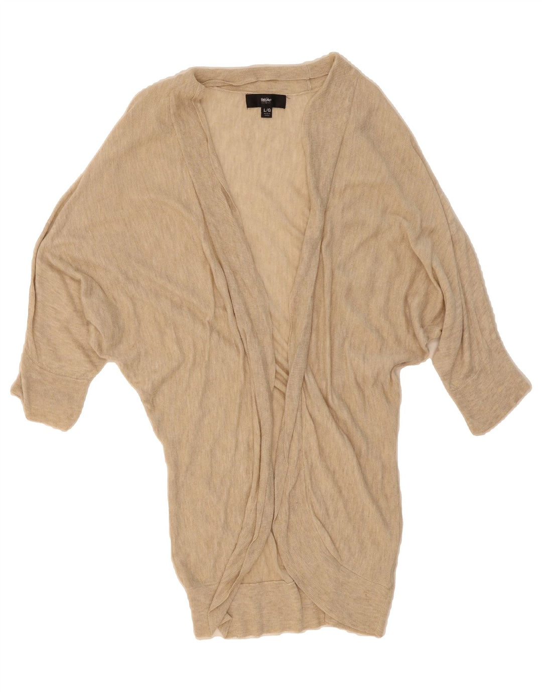 MOSSIMO Womens Oversized 3/4 Sleeve Cardigan Sweater UK 16 Large Beige Vintage Mossimo and Second-Hand Mossimo from Messina Hembry 