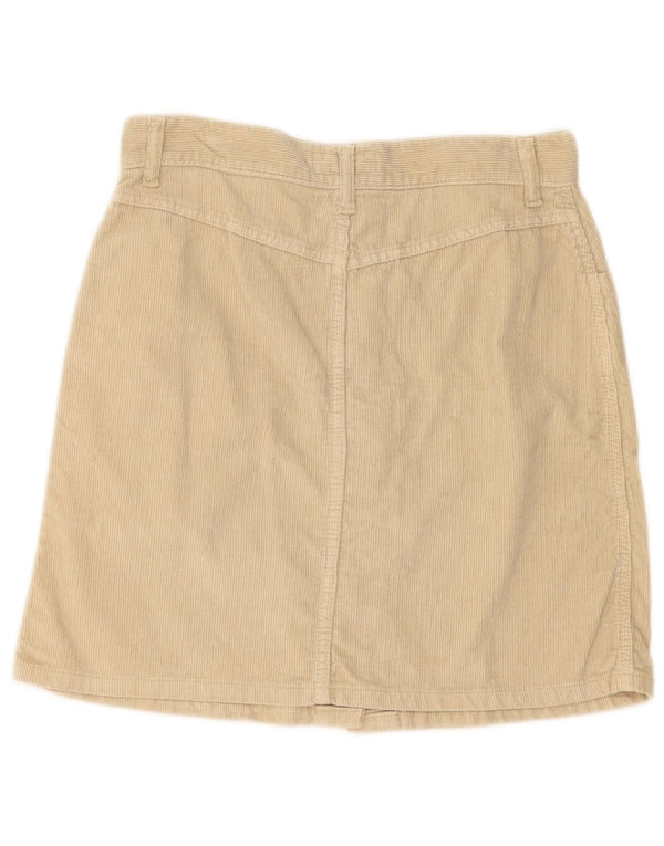 CLARK Damen Cordrock IT 46 Large W32 Beige Baumwolle