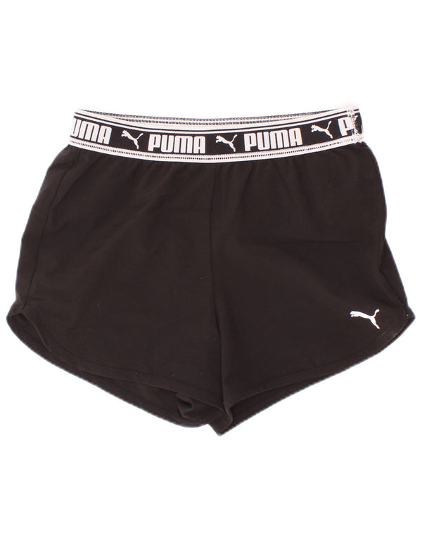 Puma Girls Graphic Sport Shorts 9–10 Jahre, schwarzes Polyester