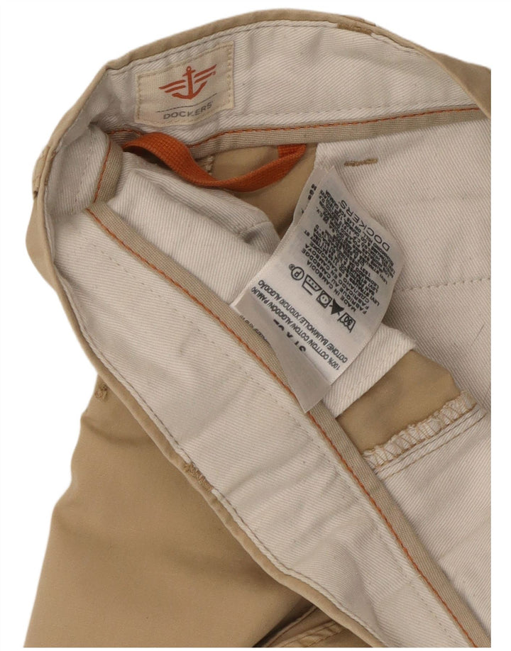 Dockers Herren gerade Chinohose W31 L32 Beige Baumwolle