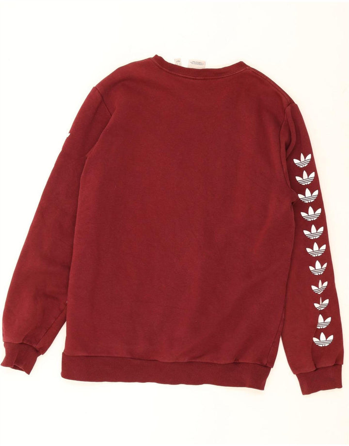 Adidas Herren Grafik-Sweatshirt-Pullover, große kastanienbraune Baumwolle