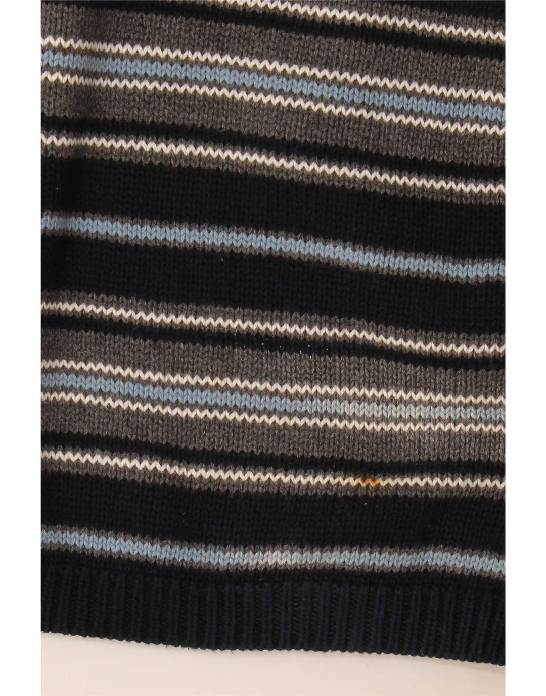 Nautica Herren-Pullover mit Rundhalsausschnitt, mittelgroß, marineblau, gestreift, Baumwolle