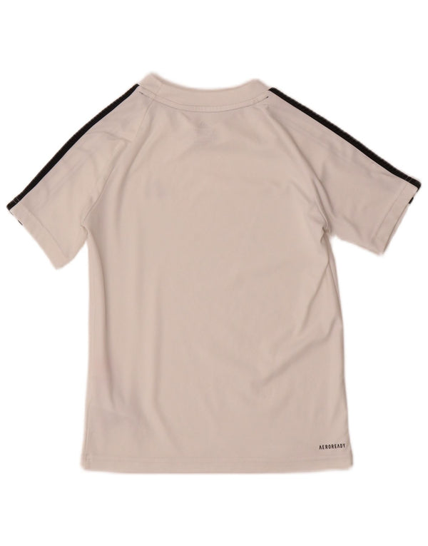 Adidas Jungen Aeroready T-Shirt Top 9–10 Jahre, weißes Polyester