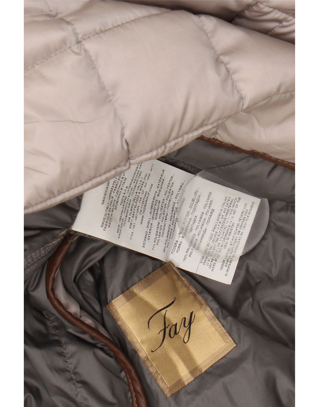 Fay Wattierte Damenweste UK 16 Large Beige Polyester