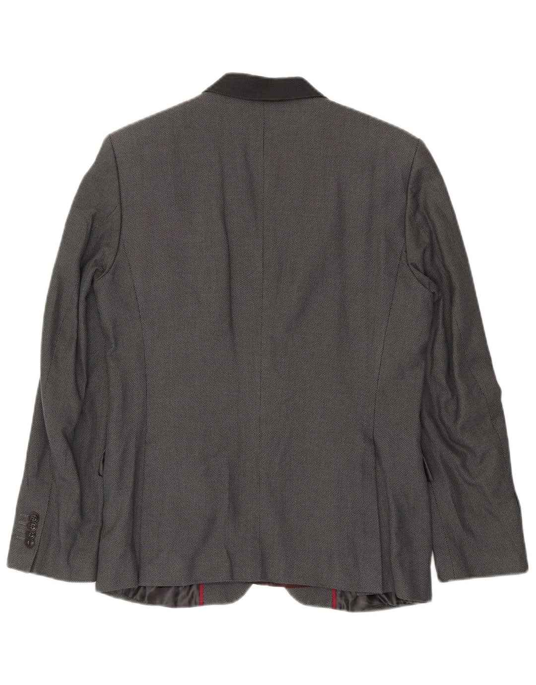 Zara Herren-Blazer mit 2 Knöpfen, EU 48, mittelgraue Baumwolle