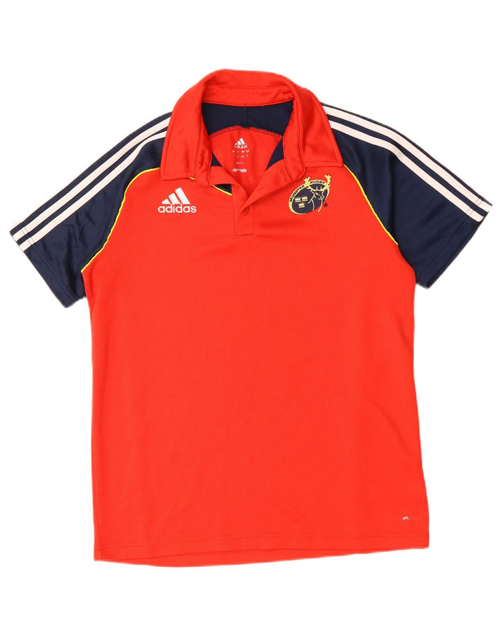 ADIDAS Herren Munster Rugby Grafik-Poloshirt, Mittelrot, Farbblock