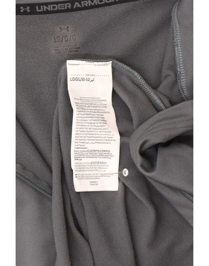 Under Armour Herren-Pullover-Trainingsanzugoberteil mit Reißverschluss, Größe L, Grau, Farbblock