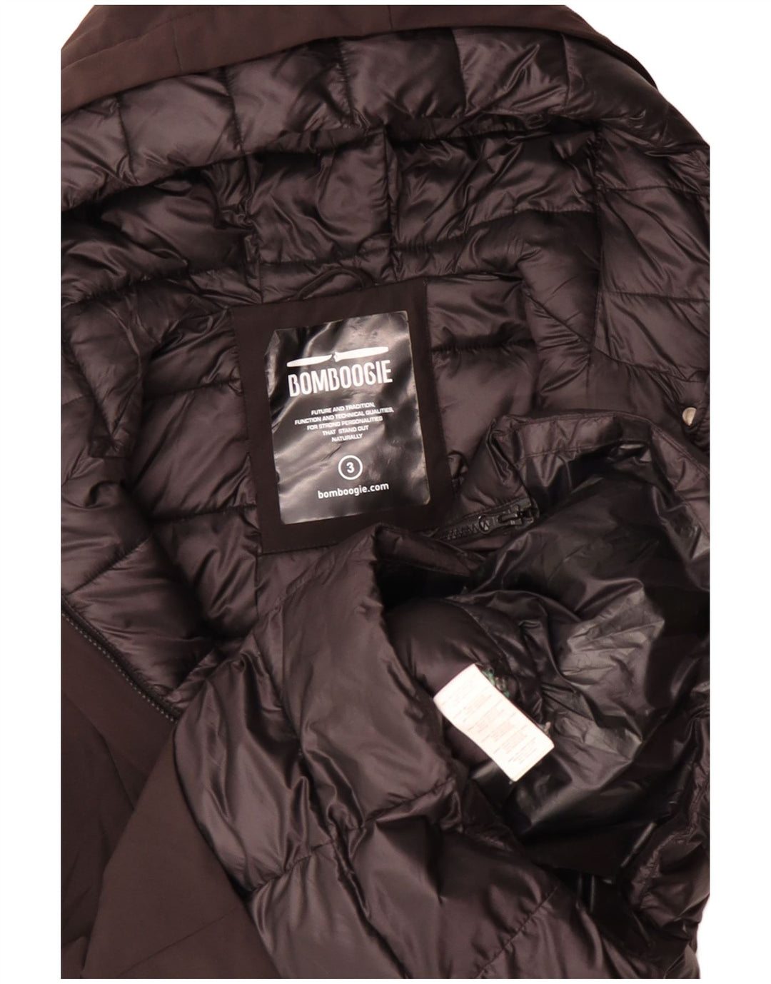 BOMBOOGIE Damen Übergroßer, wattierter Mantel mit Kapuze, UK 14, Mittelschwarz, Polyester