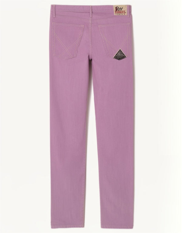Roy Rogers Damen Slim Jeans W33 L32 Lila Baumwolle