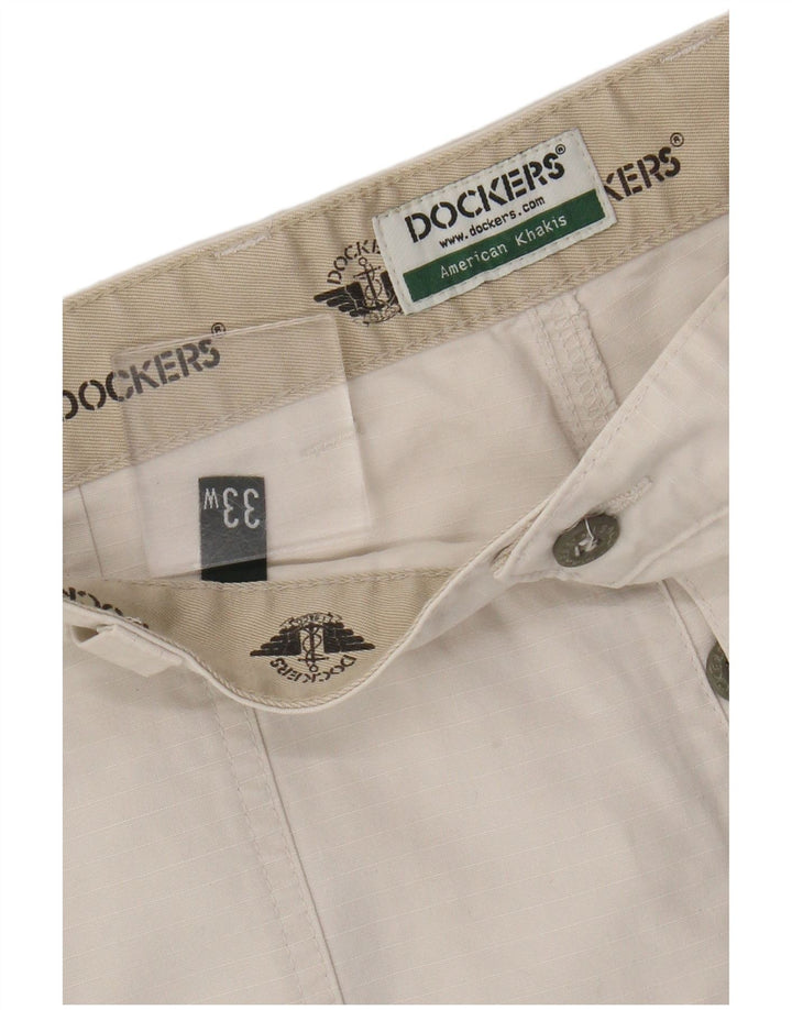 Dockers Damen Cargoshorts W33 Medium Off White Cotton