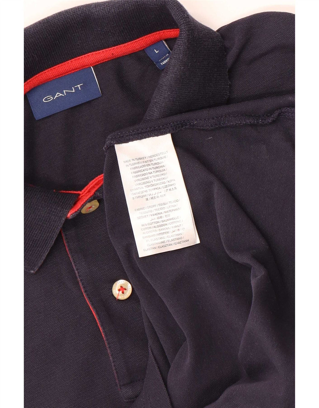 Gant Herren-Poloshirt, groß, marineblau, Baumwolle